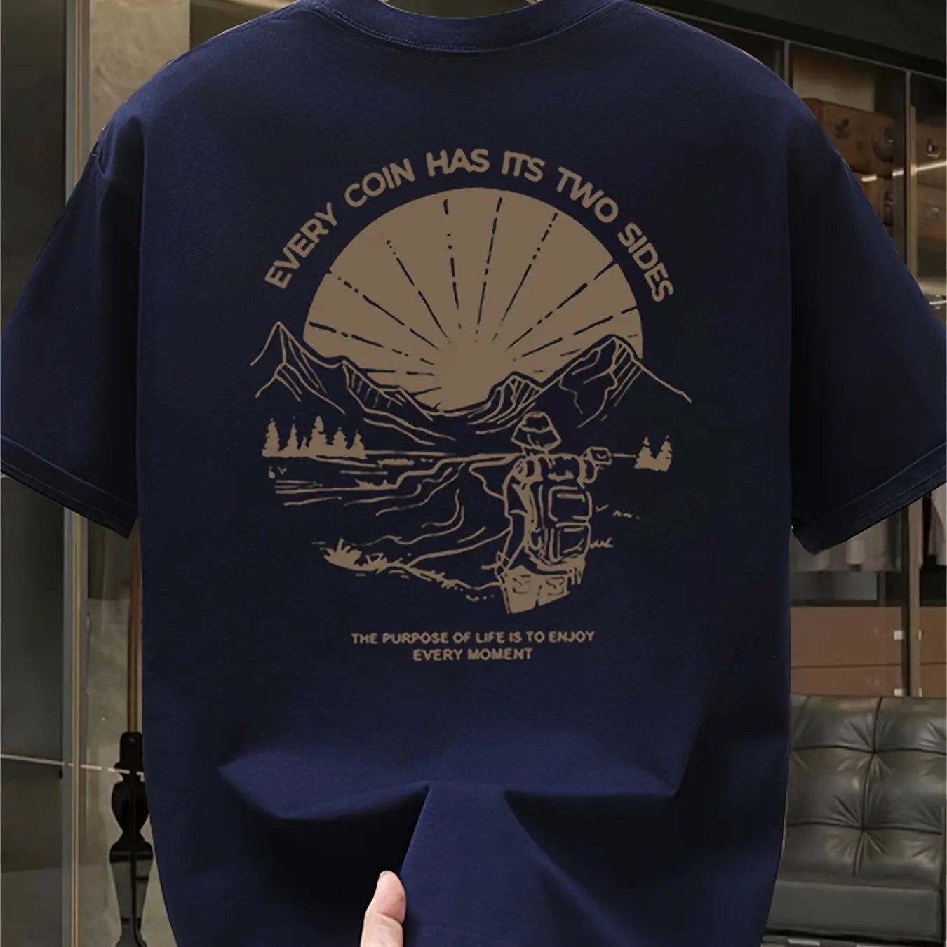 Outdoor Adventure Quotes - 빈티지 마운틴 하이킹 그래픽 티셔츠 남성