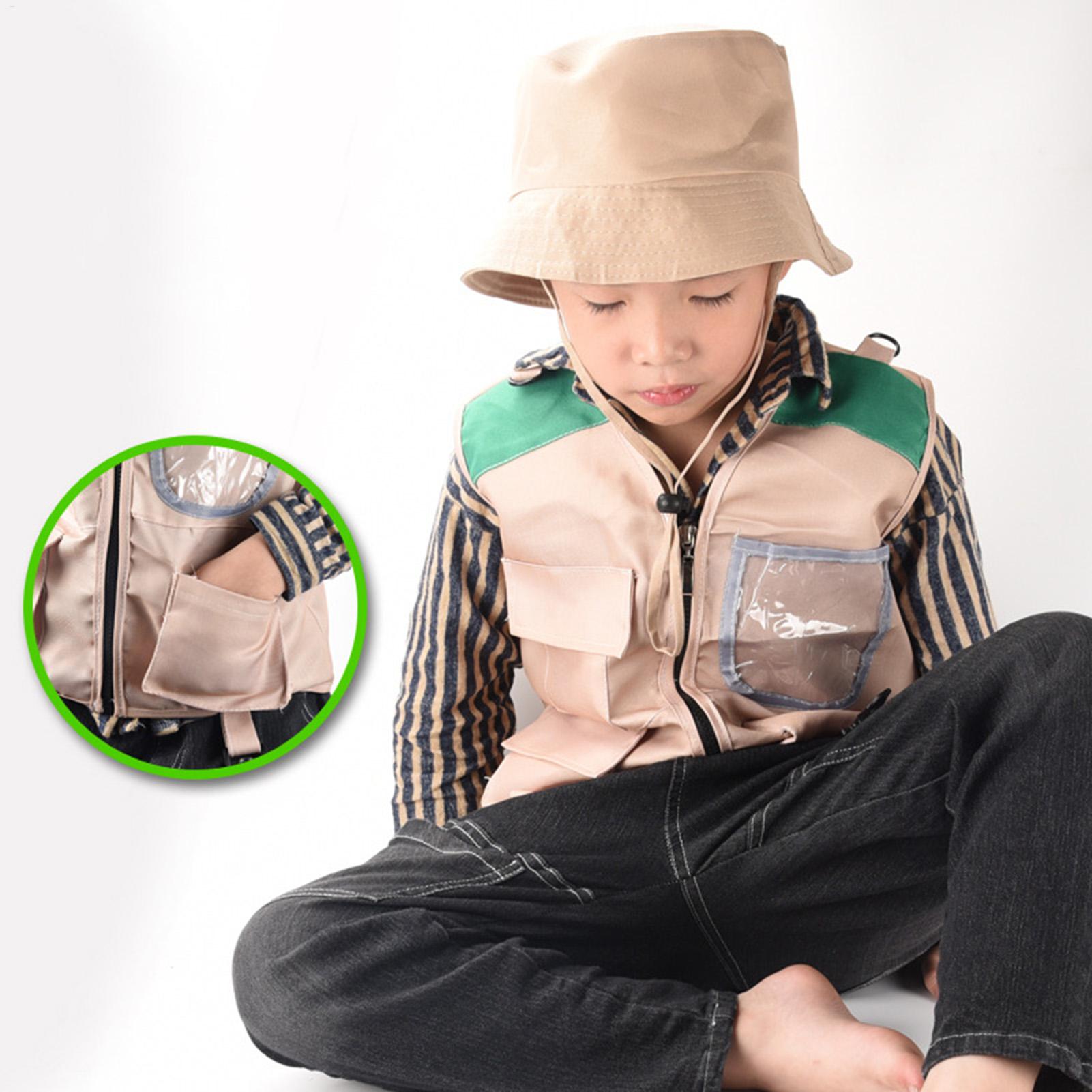 Outdoor Adventure Kit For Boys - 어린이 탐험가 조끼와 모자 할로윈 코스프레