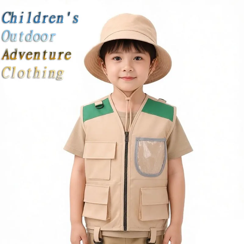 Outdoor Adventure Kit For Boys - 어린이 할로윈 의상, 탐험가 모자, 조끼,