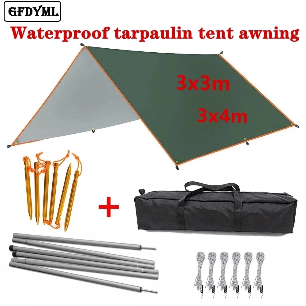 Hammock Rain Tarp - 어닝 방수 트랩 텐트 그늘막, 4x3m