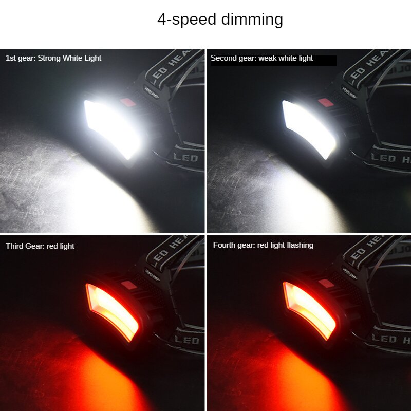 COB LED 전조등 USB 충전식 빨간색 흰색 빛 낚 - Outdoor Adventure Zone 리뷰 및 가격