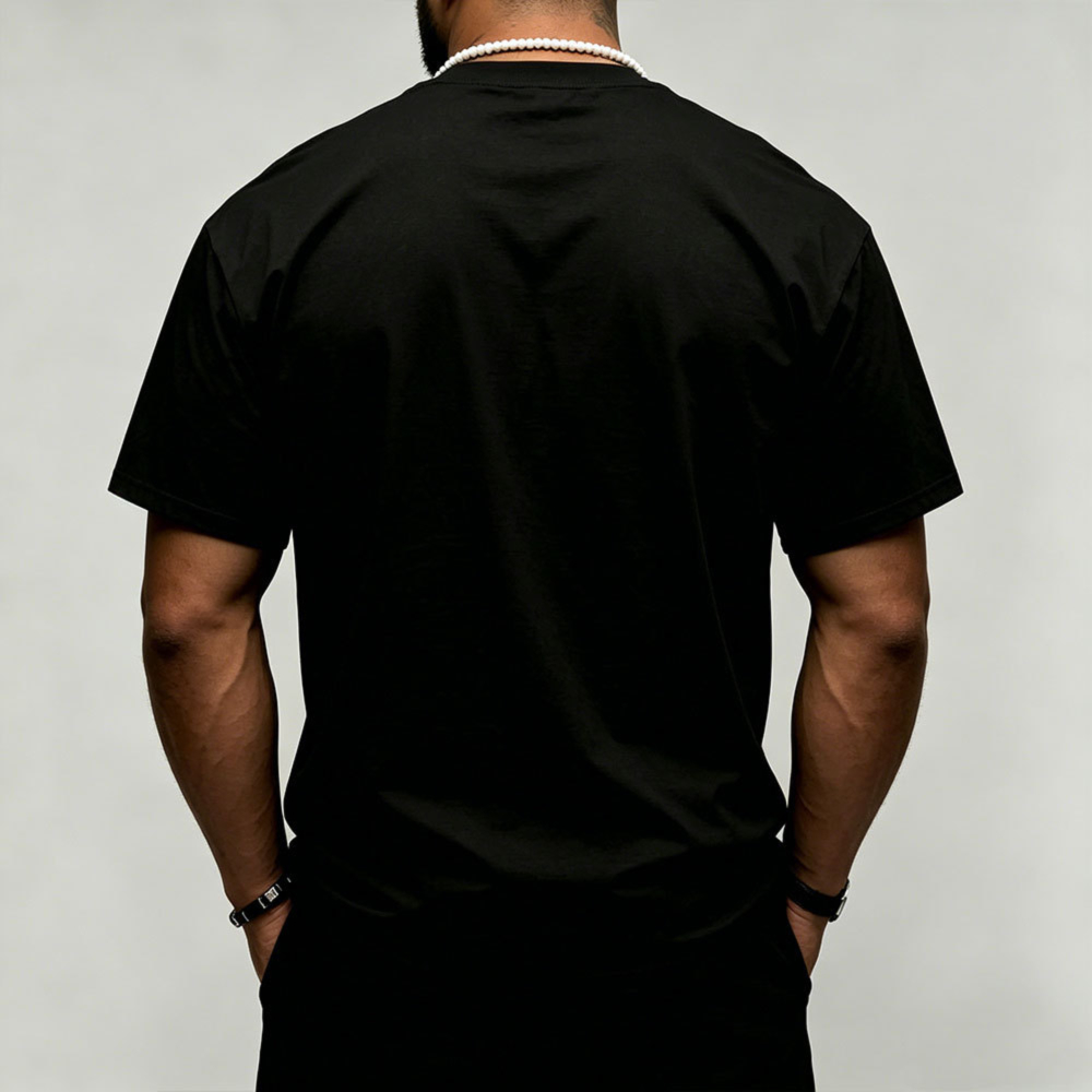 캠프 크루 마운틴 텐트 선셋 그래픽 남성용 티셔츠 
