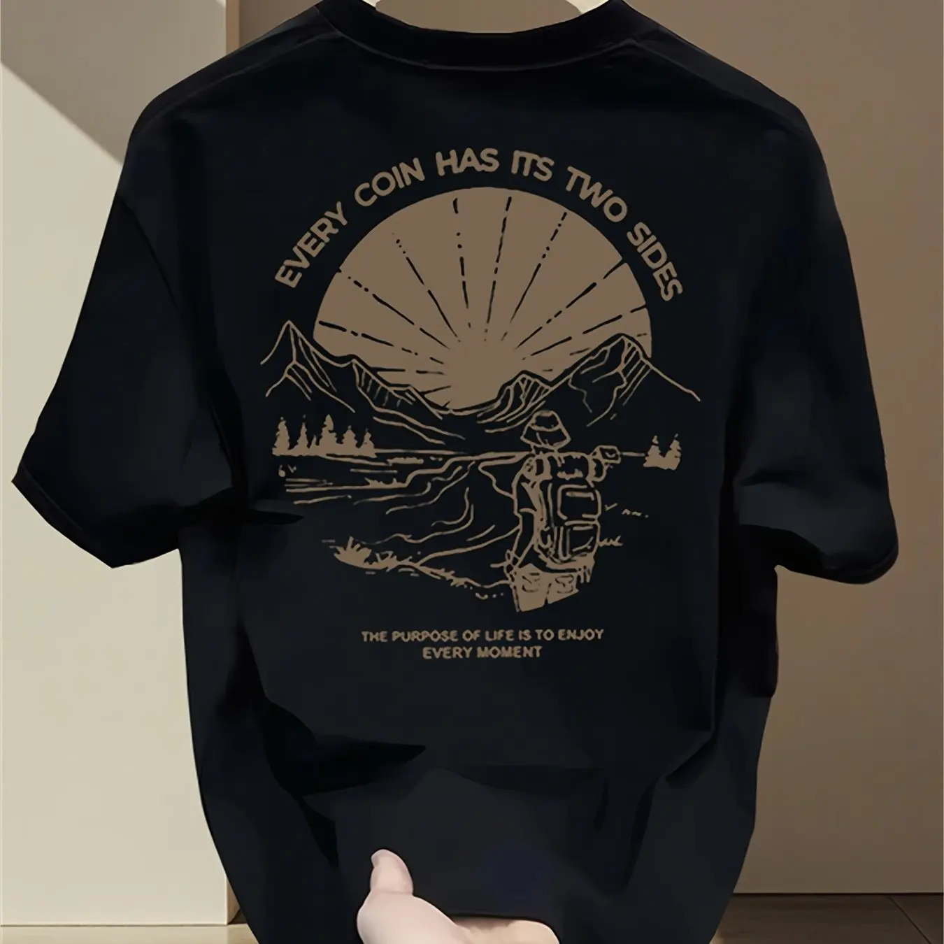 빈티지 마운틴 하이킹 그래픽 티셔츠 남성 여름 캐주얼  - Outdoor Adventure Quotes 리뷰 및 가격