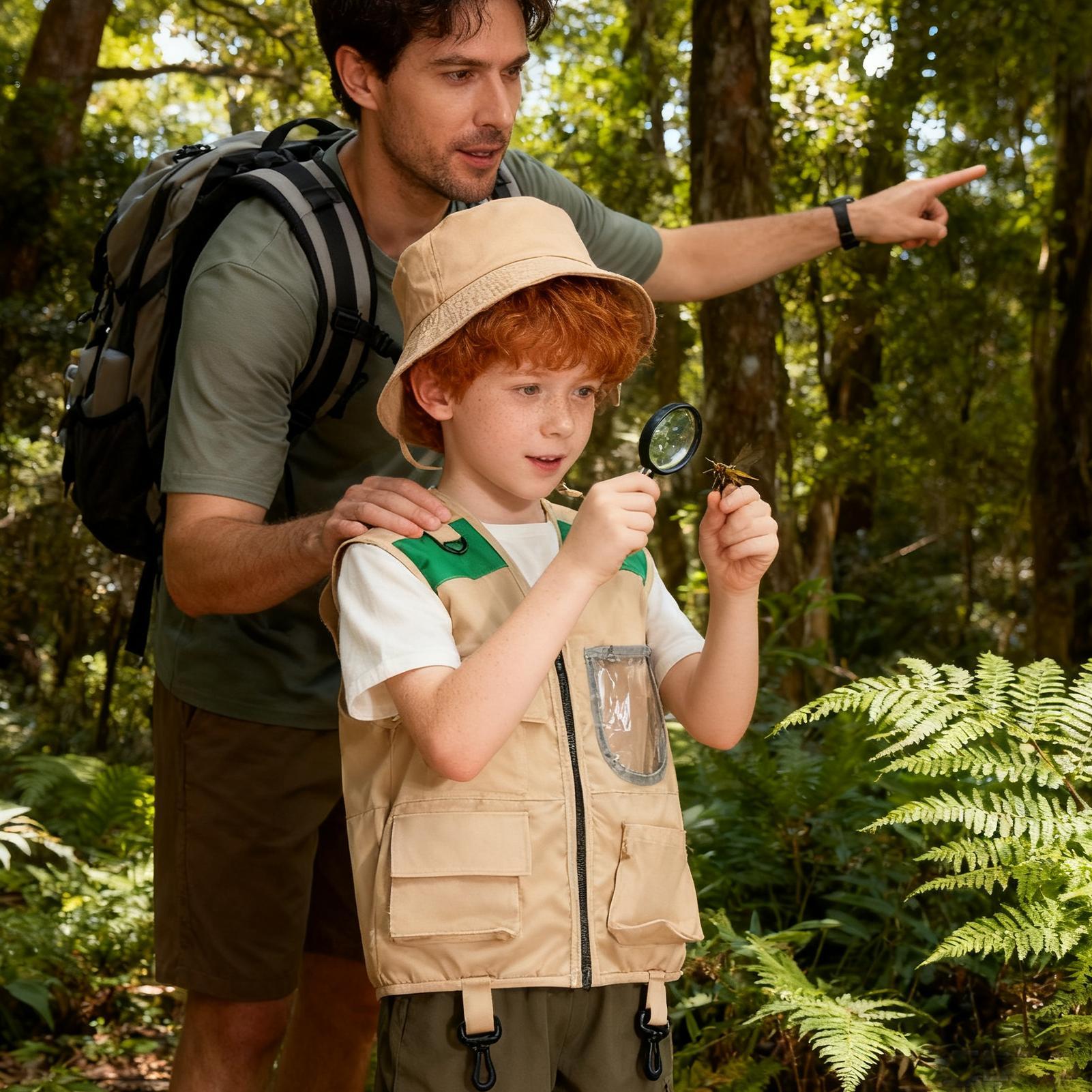 어린이 탐험가 조끼와 모자 할로윈 코스프레 키트 소년  - Outdoor Adventure Kit For Boys 리뷰 및 가격