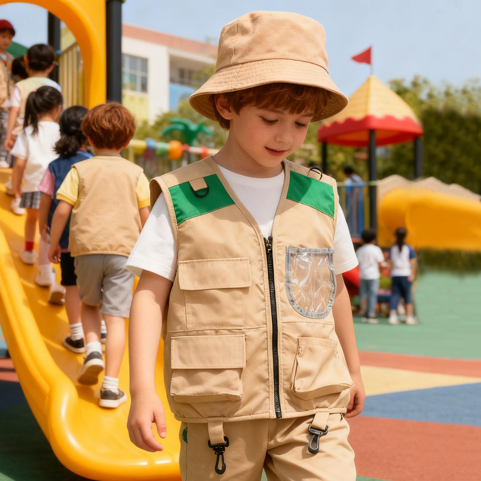 어린이 탐험가 조끼와 모자 할로윈 코스프레 키트 소년  - Outdoor Adventure Kit For Boys 리뷰 및 가격