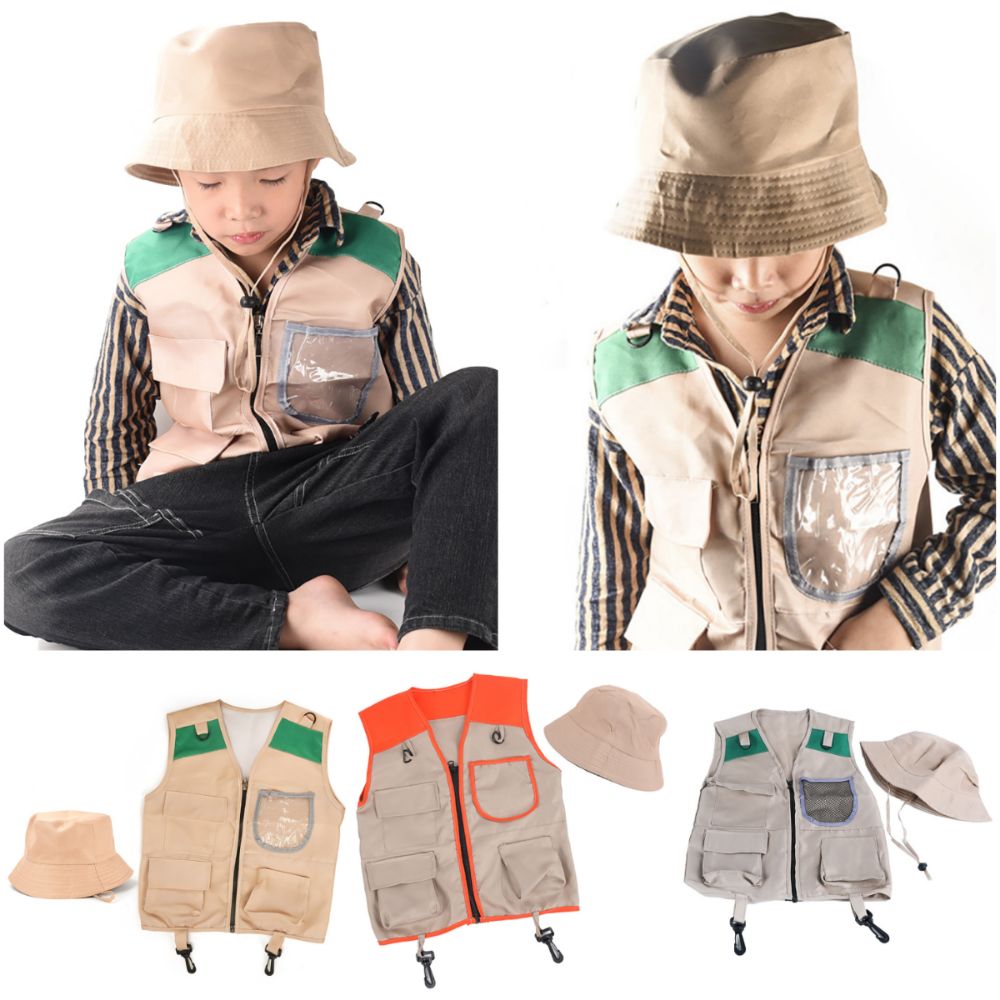 다채로운 색상의 어린이용 탐험가 모자와 조끼 세트, 카 - Outdoor Adventure Kit For Kids 리뷰 및 가격