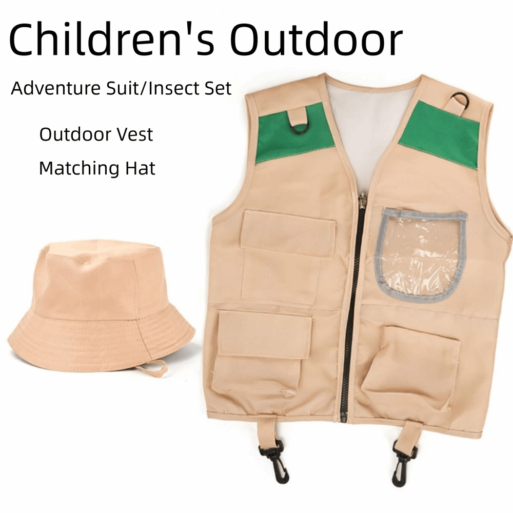다채로운 색상의 어린이용 탐험가 모자와 조끼 세트, 카 - Outdoor Adventure Kit For Kids 리뷰 및 가격