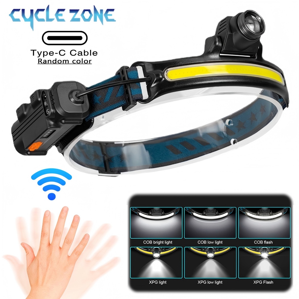 강력한 LED 센서 전조등 줌 COB 헤드라이트 충전식 - Outdoor Adventure Zone 리뷰 및 가격