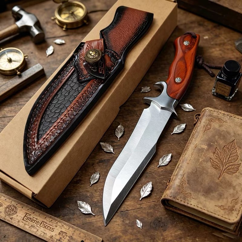 M390 스틸 아웃도어 직선 나이프, 나무 손잡이 휴대 - Survival Knife Full Tang 리뷰 및 가격