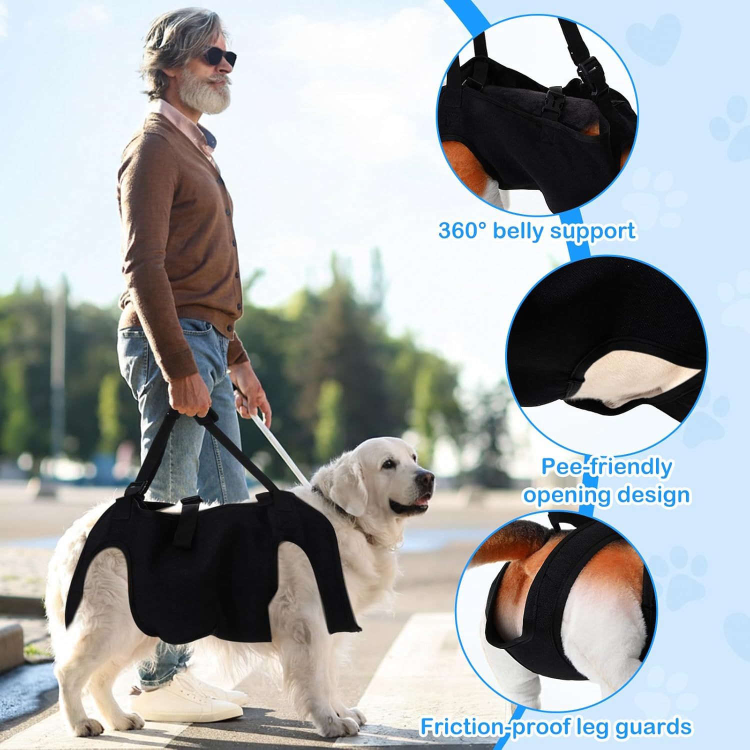 강아지 계단 보조 리드줄, 노령견 지원 슬링, 조절 가 - Harness Climbing Adjustable 리뷰 및 가격