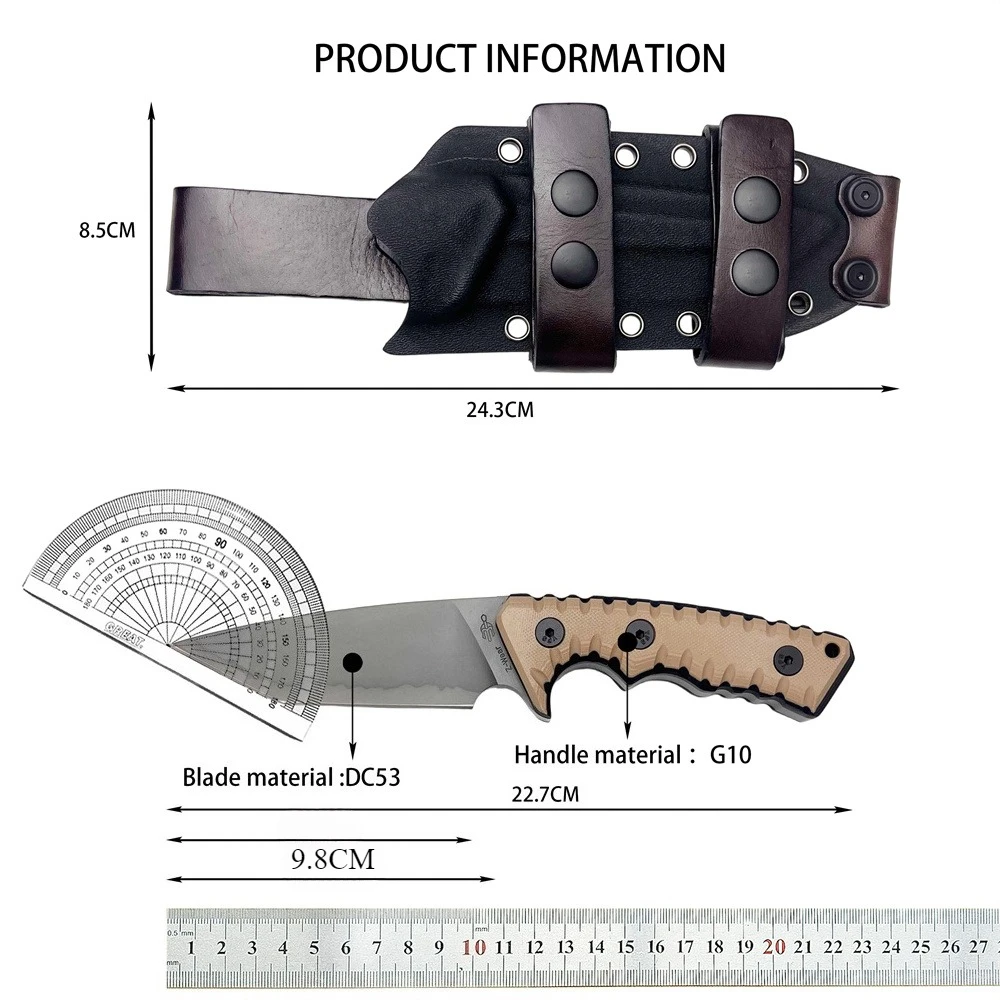 핫세일 서바이벌 EDC 고정날 나이프 DC53 고경도  - Survival Knife Full Tang 리뷰 및 가격