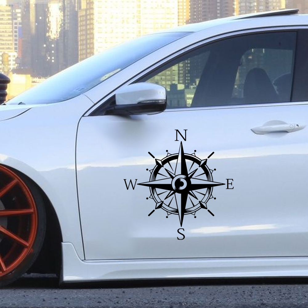 자동차 나침반 모험 스타일 스티커 장식 데칼 야외용 비 - Outdoor Adventure Films 리뷰 및 가격