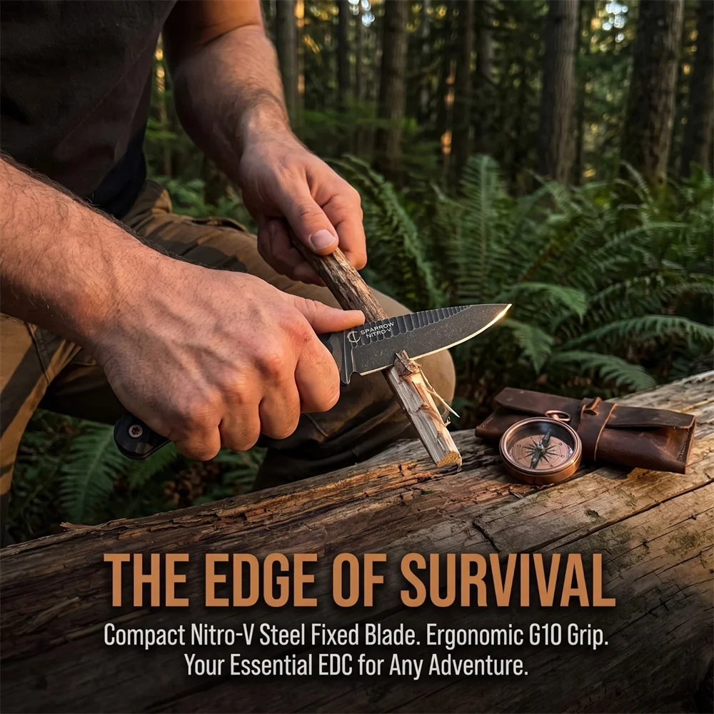 D2 강철로 제작된 칼날과 G10 소재의 손잡이를 갖춘 - Survival Knife Full Tang 리뷰 및 가격