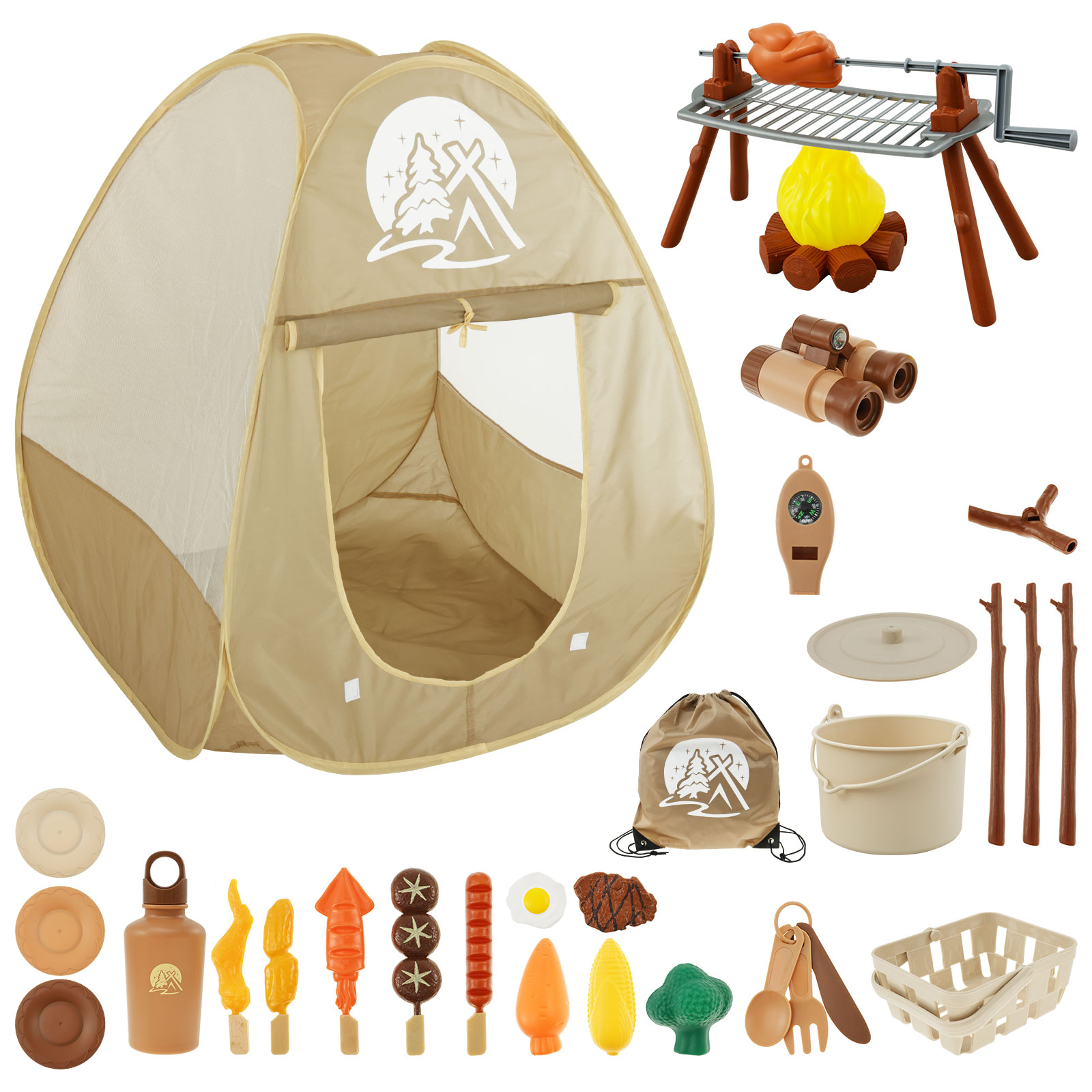 어린이 캠핑 장난감 세트 텐트 팝업 어린이 놀이 텐트  - Outdoor Adventure Kit For Kids 리뷰 및 가격