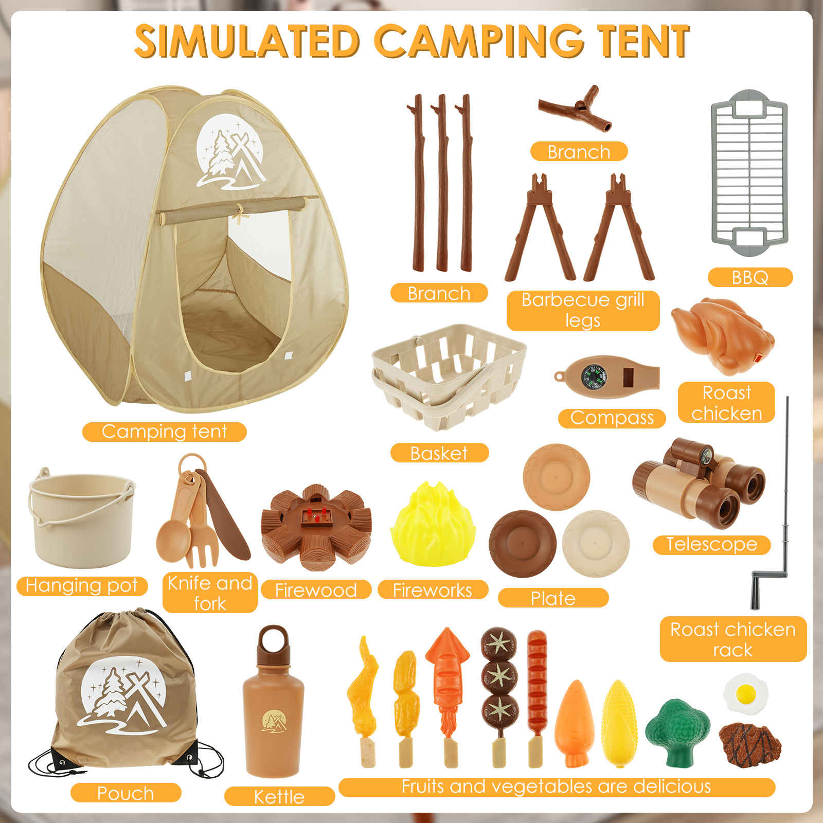 어린이 캠핑 장난감 세트 텐트 팝업 어린이 놀이 텐트  - Outdoor Adventure Kit For Kids 리뷰 및 가격