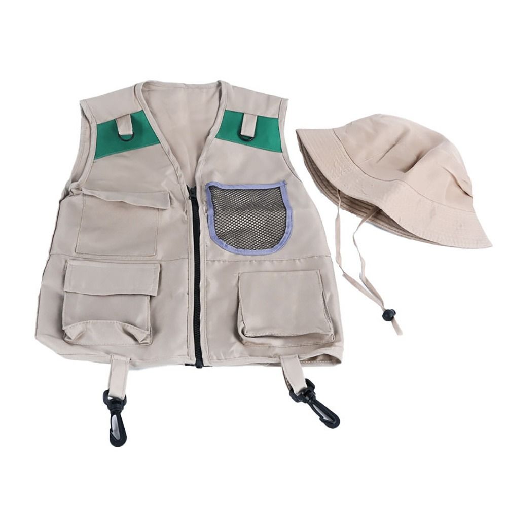 다채로운 색상의 어린이용 탐험가 모자와 조끼 세트, 옷 - Outdoor Adventure Kit For Kids 리뷰 및 가격