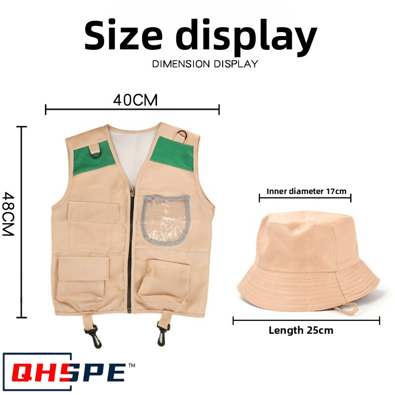 어린이 탐험가 조끼 및 모자 의상 사파리 카고 조끼 소 - Outdoor Adventure Kit For Boys 리뷰 및 가격